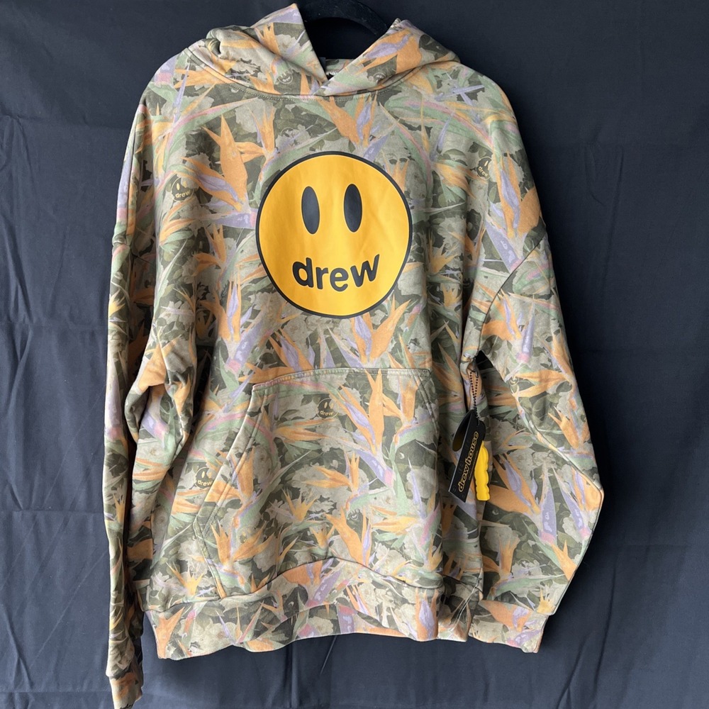 Drew House Mascot Oversized Hoodie- Drew Camo- Size M …b34